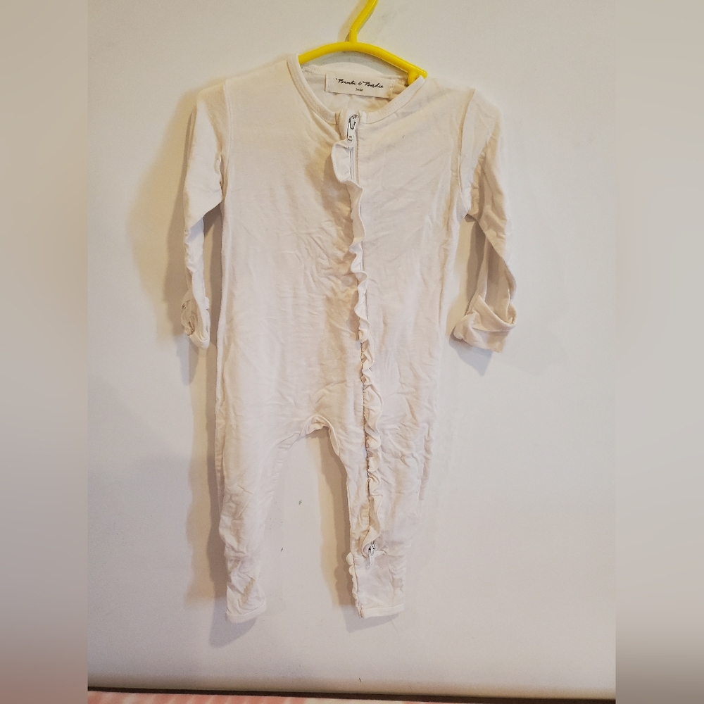 Bambi & Birdie 3-6 Month White Frill Sleeper